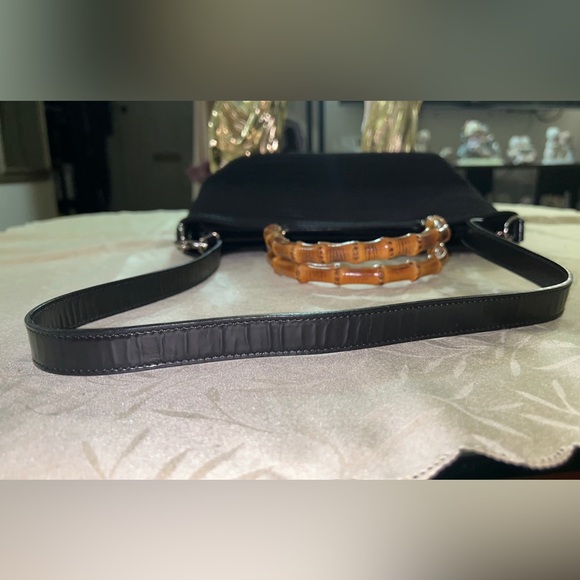 Gucci Bamboo Black Nylon Satchel with Strap. Discount in private - Picture 13 of 16